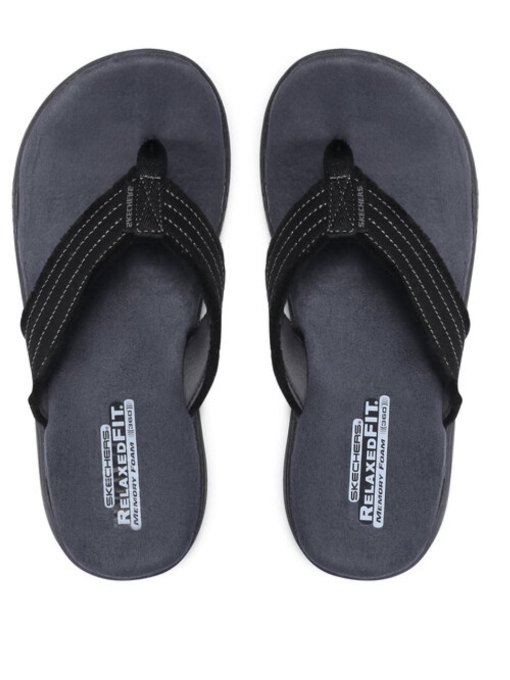 Skechers Mens Relaxed Fit Arven Sandals Memory Foam Gray Size 10